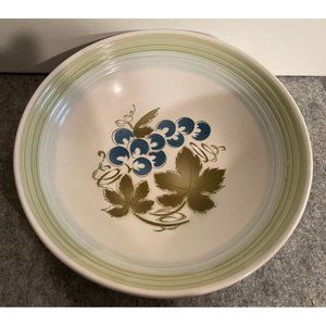 Vintage Blue Grapes 9.25 inch Round Bowl Ironstone From Japan   # 1308